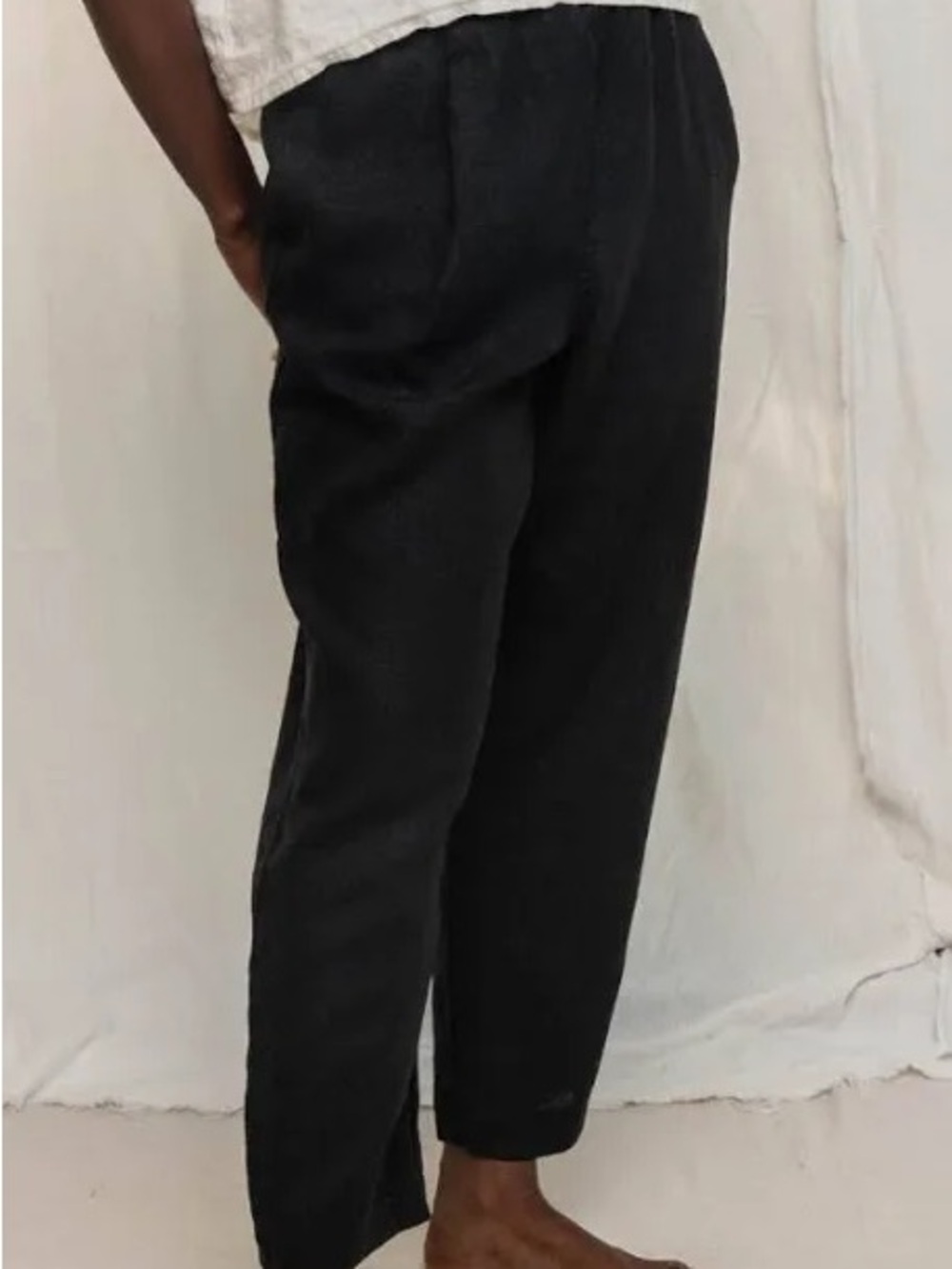 Elizabeth Suzann Clyde Pants Black Linen X-Large